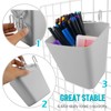 Large Grid Wall Bins - 6Pack Gray Gridwall Accessories Hanging