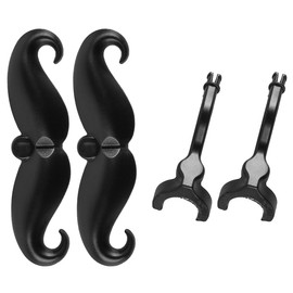 Sarini Pack of 2 Trombone Mouthpiece Moustache Clip On Moustache for Trumpets and Trombones Fits All Small Shank Mouthpieces