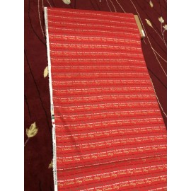 Unbranded Happy Holidays Joy To The World Merry Christmas Fabric- Shiny Gold- Christmas