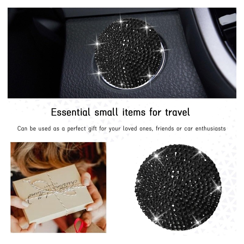 Dickno Bling Car Push Start Button Cover, Anti Scratch Ignition
