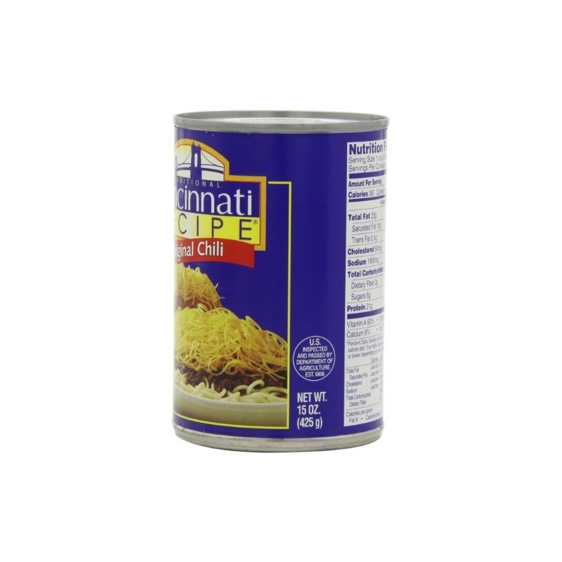 Cincinnati Recipe Chili with Meat, 15-Ounce (Pack of 6) Home