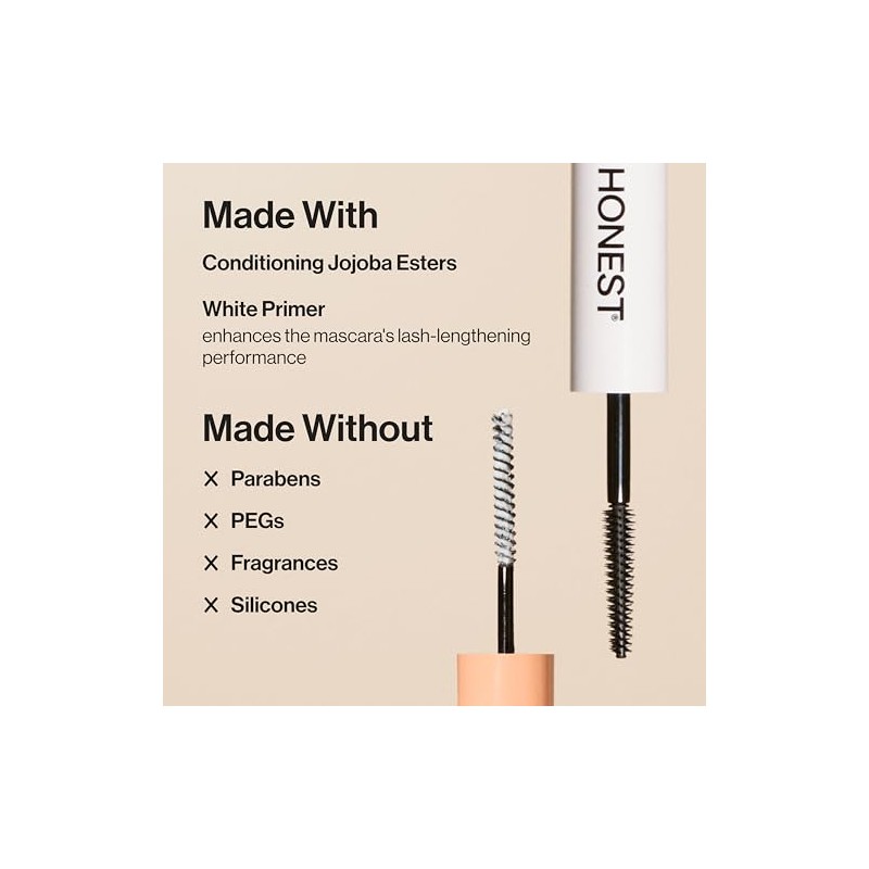 The Honest Company Extreme length mascara y primer, 0.20 Fl