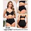 LEVAO Women Tummy Control Underwear Black, High Waisted Seamless Panties