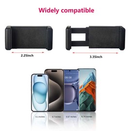 Phone Mount with Adjustable Clamp,Phone Holder for Bike Handlebars, Strollers, Golf Carts, Shopping Carts, Wheelchairs, Mic Stands, and More Secure 360° Rotation, Durable and Lightweight (Black)