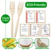 Compostable Forks 150 Count Disposable Forks Cutlery Heavy-Duty Utensils for