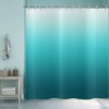 Hnmdmyi Aqua Ocean Abstract Teal Blue Ombre Modern Bath Curtain