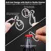 PJYTAC Titanium Carabiner Heavy Duty Keychain Quick Release Key Clip
