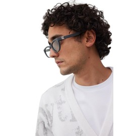 Azure Bai Moussie 251HST56-238C Men's Sunglasses, Logo Plate, Cat Eyewear, gray