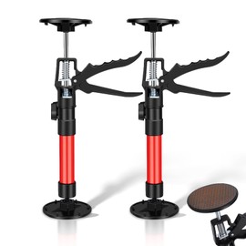 2Pack Cabinet Jacks for Installing Cabinets, Adjustable Support Pole 12" to 24" Premium Steel Support Rod, Third Hand Tool for Installation for Drywall Jack& Cargo Bars, 132 LB Capacity