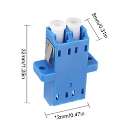 XMSJSIY LC-LC Fibre Optic Connector Coupler LC Female to LC Female Adapter Duplex LC/UPC Coupler Fibre Optic Connector Extend for Network Internet - 10 Pieces