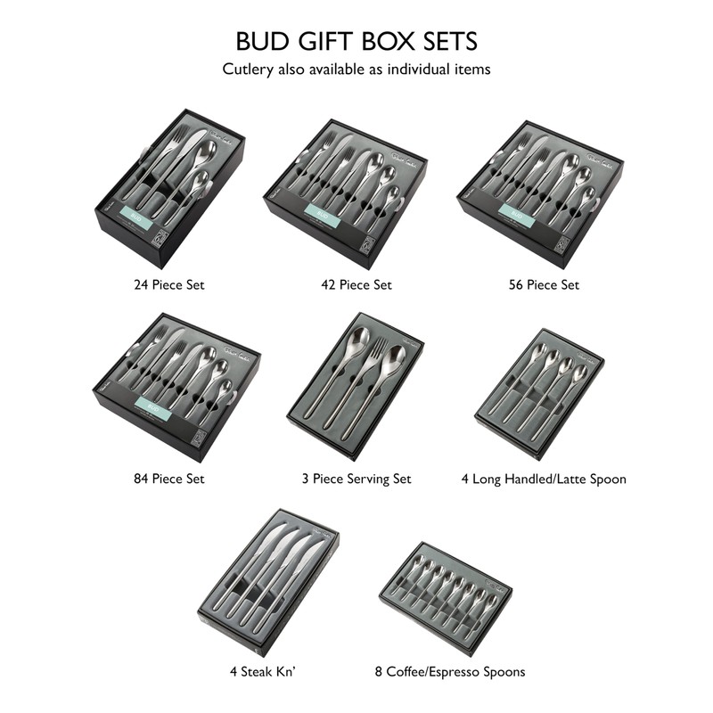 Robert Welch Bud Bright Cutlery Coffee/Espresso Spoon, Set of 8.