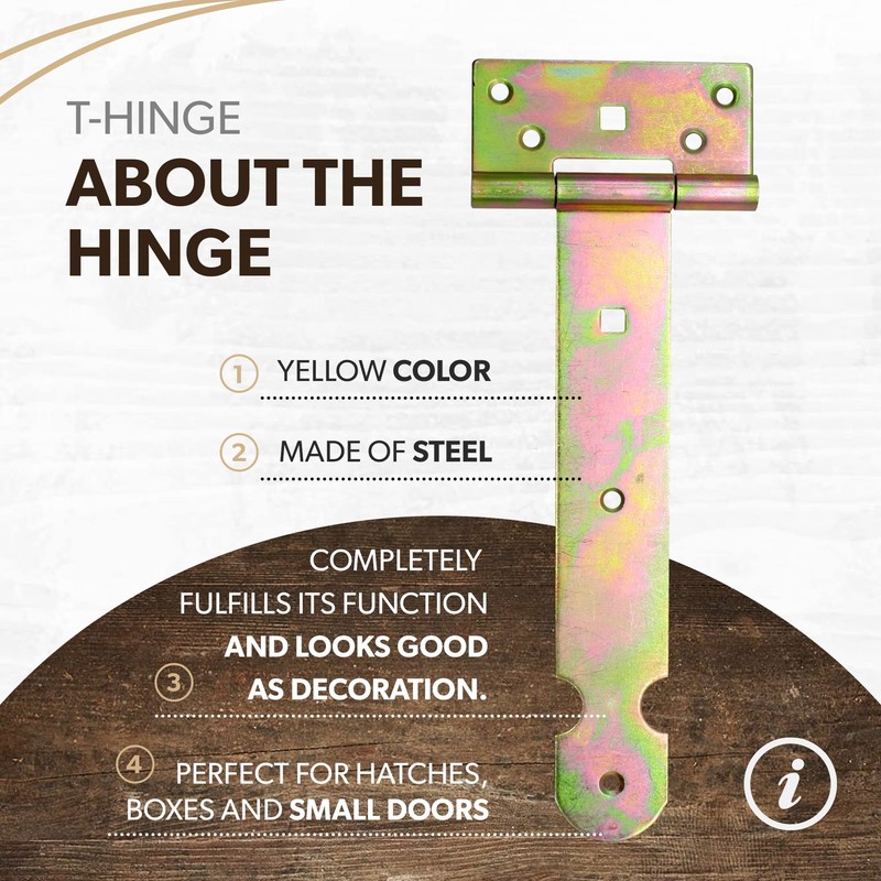 DOJA Barcelona T-Hinges 238 x 84 mm Pack of 4