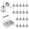 20 Sets Magnetic Push Pins, Silver Magnetic Tacks, Thumbtacks for