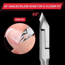 1PCS*22 SHEFFYA Professional Cuticle Trimmer Nail Cuticle Cutter Stainless Steel Cuticle Nippers with Sharp Blades of Cuticle Clippers Manicure Tools with Double Nail Care Pedicure Nail Tools Nippers
