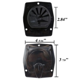 RV Camper Trailer Motorhome Power Cord Hatch Electrical Access Door … (Black-9B)