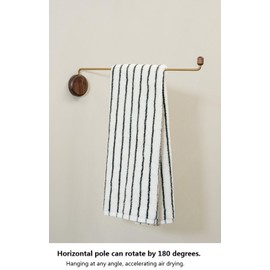 Toilet Towel Holder - Mid Century Modern Towel Bar,14 Inch Decorative Self Adhesive Rotate Hand Wall Mount Holder for Bathroom Kitchen