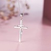 AmorAime 925 Sterling Silver Cross Necklace for Women Men 5A