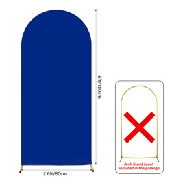 AIBIIN Royal Blue Arch Backdrop - 2.6x6ft, 2-Sided, Fit for Wedding, Birthday, Baby Shower & Banquet Decoration