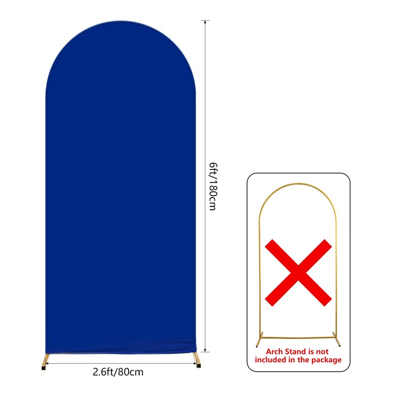 AIBIIN Royal Blue Arch Backdrop - 2.6x6ft, 2-Sided, Fit for