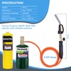 TAUSOM Propane Torch Hose Kit, Mapp Gas Torch Heat 3600℉