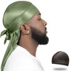 ForceWave Silky Durag for Men Wave Cap Satin Dorag for