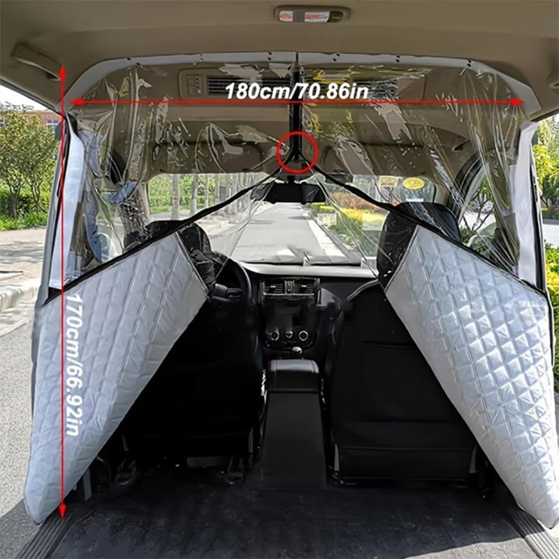 Car Divider Isolation Curtain Air-Conditioning Privacy Sun Protection and Heat