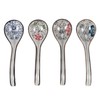 Oidnvay 4 Pieces Asian Retro Ceramic Rice Spoons Curved Handle