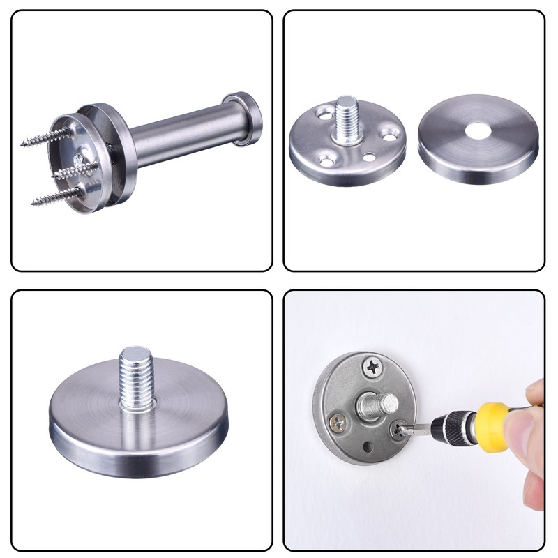 EBOOT 6 Pieces Stainless Steel Wall Mount Robe Coat Hook