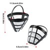 Byffoer 2-Pack Reusable Plastic Coffee Filter, 100 Mesh Basket for
