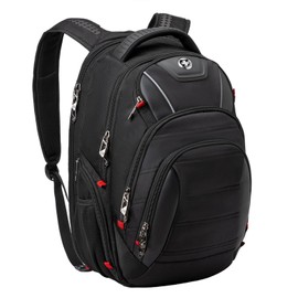 Travel Backpack For Men, Business Laptop Backpack With USB Charging Port, Fits 15.6" Computer, Black