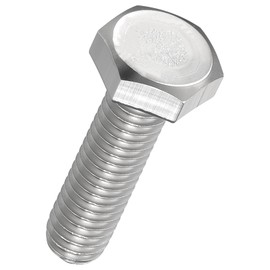 Kozelo 30 Pcs Hex Head Screws Bolts - [M4-0.7x16] 304 Stainless Steel Grade A2-70 Fully Threaded Hex Tap Metric Hexagon Head Machine Bolts Right Hand External Hex Drive, Silver