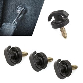 Opuweiy Car Cargo Net Hooks, 4 Pack Trunk Hook Screw, Luggage Net Grommets, Universal Mesh Pocket Clips for Most Cars (Black)