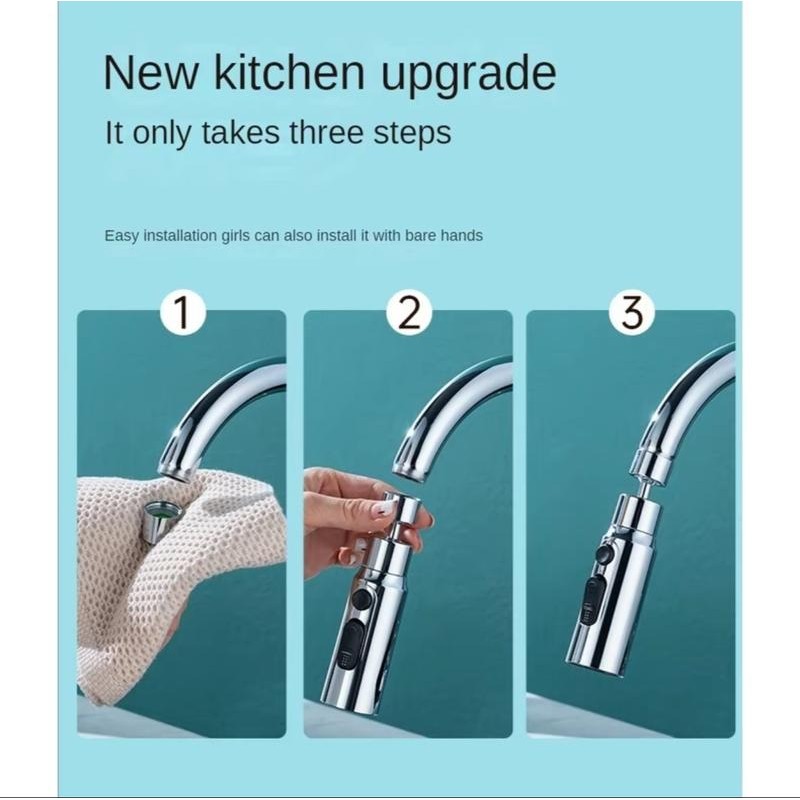 Kitchen faucet multi-functional universal adjustment scraping nozzle