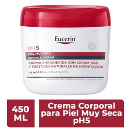 EUCERIN PH5 Advanced Repair Crema Corporal para Piel Muy Seca 450ml Enriquecida con Ceramidas y Factores Naturales de Hidratacin