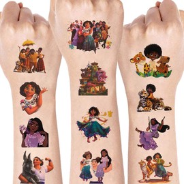 4 Sheets Encanto Temporary Tattoos for Kids Encanto Party Supplies Party Favors Encànto Birthday Decorations for Boys Girls Encànto Themed Party Fake Tattoos Stickers Encànto Birthday Gifts Decor