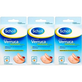 Scholl Verruca Removal Plasters 15 Plasters x 3 Packs
