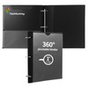 Tashkummy 360 Degree Pivotable Binder, 3 Ring Binder 1 inch,