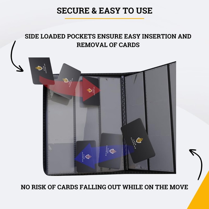 Card Guardian - 9 Pocket Premium Binder with Zipper for