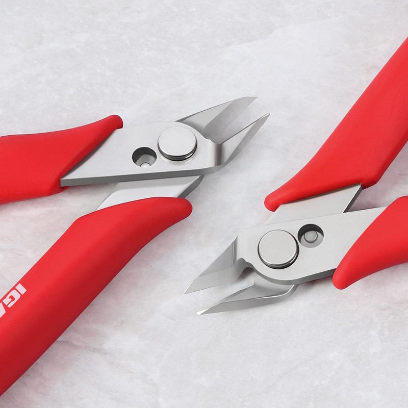 IGAN-170 Flush Wire Cutters (Pack of 2), Precision Jewelry Making