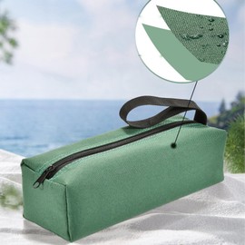 2 Pieces Small Tool Bag, Tool Bag, Small Tool Bag, 30 x 10 x 10 cm, with Hanging Strap and Zip for Easy Carrying of Various Tools (Black and Green), Black + Green