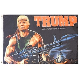 Trump Bazooka Make America Great Again! 100D Premium Quality Heavy Duty Fade Resistant Woven Poly Nylon 2x3 2'x3' Flag Banner Grommets