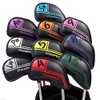 Golf Iron Cover, Leather, Embroidered, Waterproof, Choose from #3 to