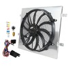 Smileracing Full Aluminum Shroud 16" Fan w/Thermostat Relay Kit Compatible