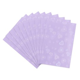 sourcing map 100 Pcs Photocard Sleeves, 3.5" x 1.5" Plastic Heart Card Protectors Laser Flashing Card Sleeves for Kpop, Photo Cards, Standard Sized Cards Cover, Purple