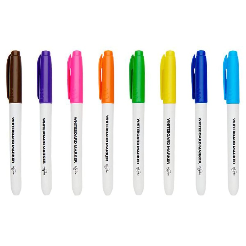Premier Stationery Pro:Scribe Whiteboard Markers. Assorted Colours. Pack of 8.