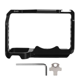 Camera Full Cage for ZV E1 PU3117B Aluminum Alloy Video Making Camera Rig Stabilizer with 1/4 3/8 Inch Threaded Hole Cold Shoe Interface for Vlogging