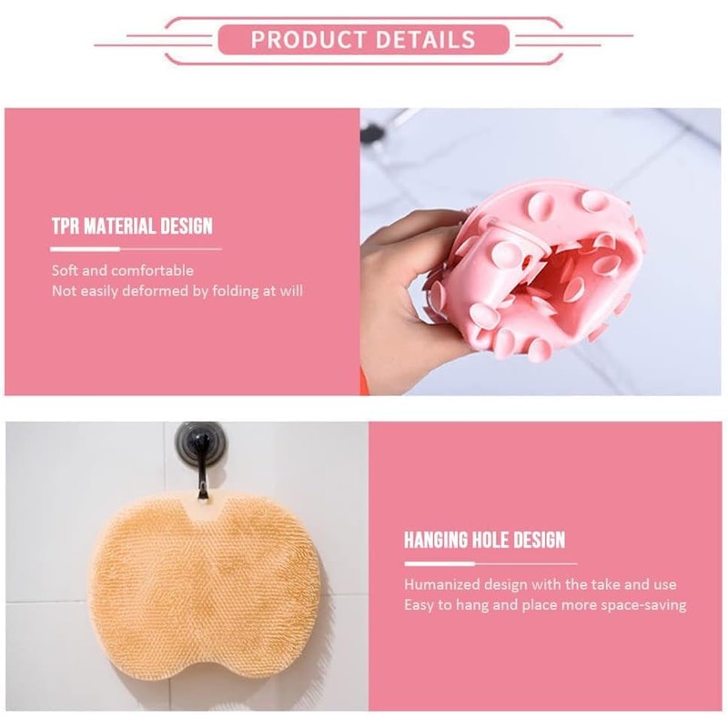 Alfombrilla de silicona exfoliante para pies y espalda, versión mejorada