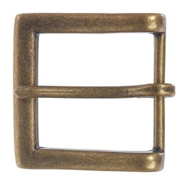 1 3/4" (45 mm) Nickel Free Single Prong Square Belt Buckle, Brass