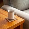 BambooMN Premium Bamboo Slat Coasters - 4.25" x 4.25" -