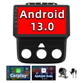 Binize Android 13 Car Stereo Compatible with Dodge Ram 1500/2500/3500 Radio 2013 2014 2015 2016 2017 2018,Navigation GPS Touch Screen Radio Head Unit with Wireless CarPlay/Android Auto(Manual AC)